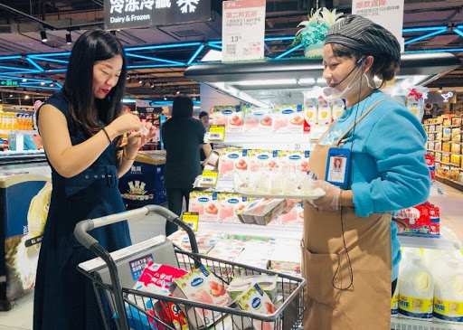 Sữa chua Vinamilk đã có mặt tại siêu thị thông minh Hema của Alibaba tại  Trung Quốc