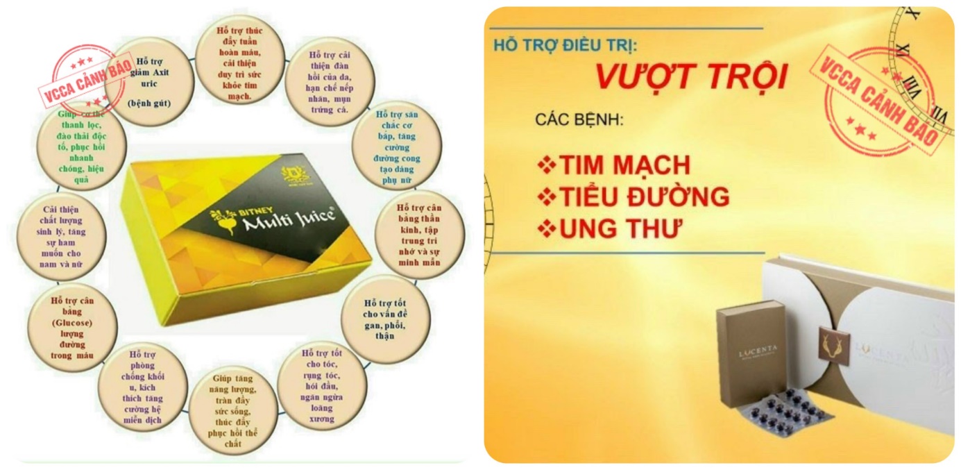 Hai sản phẩm Multi Juice và Lucenta Nổ công dụng, có dấu hiệu lừa dối người  tiêu dùng?