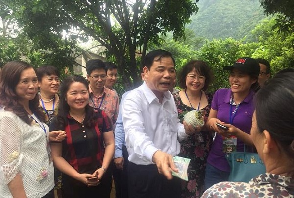   Bộ trưởng Nguyễn Xuân Cường thăm vườn na của nông dân