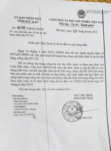 Trước những nghi vấn thông thầu tại gói thầu 19;20, Phó chủ tịch UBND tỉnh Nông Văn Chí yêu cầu báo cáo làm rõ.