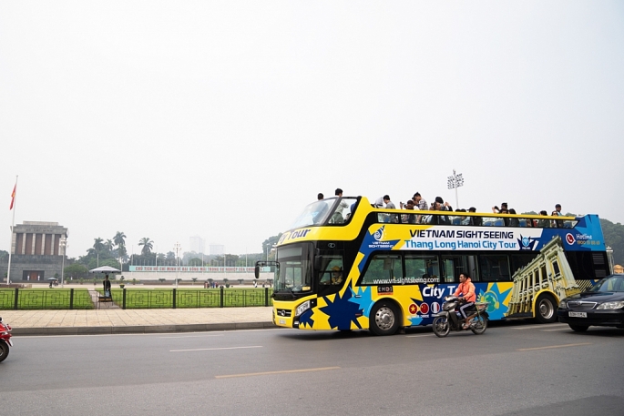 Hà Nội có thêm tuyến xe bus 2 tầng mới phục vụ du khách ha noi co them tuyen xe bus 2 tang moi phuc vu tham quan du lich