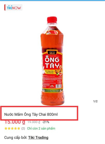 Mập mờ tên gọi nước mắm - nước chấm trên các gian hàng thương mại điện tử của Tiki, Lotte… - Ảnh 1.