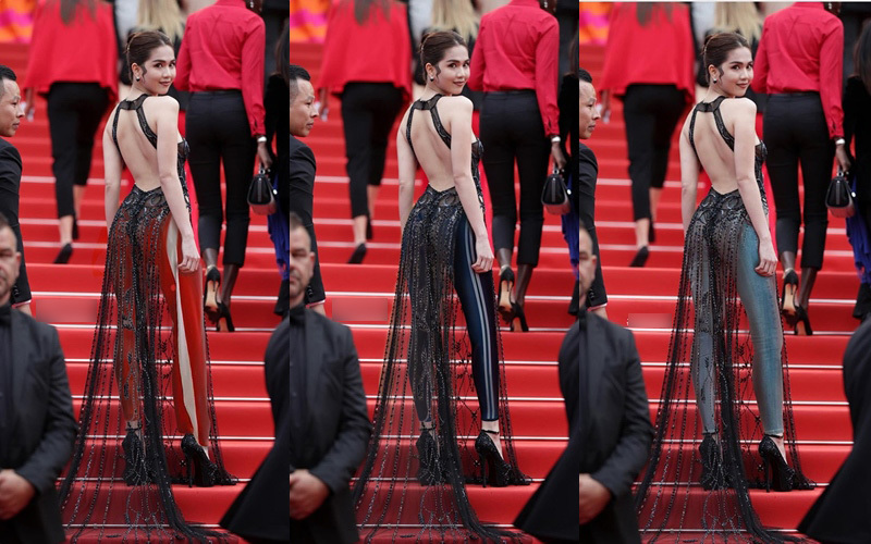 Phản ứng của Ngọc Trinh khi bị dân mạng chế ảnh 'thiếu vải' tại Cannes