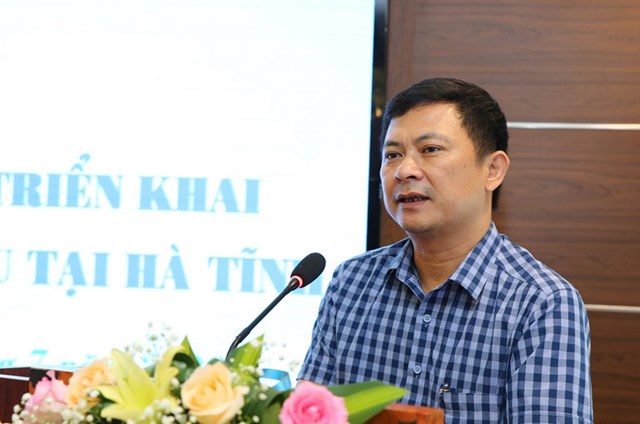 Bác sĩ Lê Ngọc Châu, Giám đốc Sở Y tê Hà Tĩnh phát biểu khai mạc hội thảo
