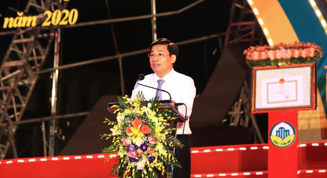 Chủ tịch UBND tỉnh Bắc Giang Dương Văn Thái phát biểu tại buổi lễ