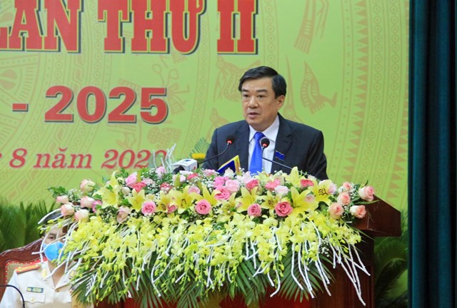 Ông Nguyễn Hồng Thắng, Phó Bí thư Thường trực Tỉnh ủy phát biểu chỉ đạo Đại hội