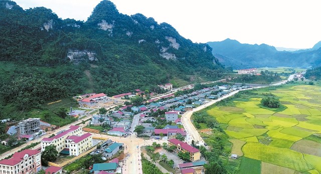 Toàn cảnh khu trung tâm huyện Lâm Bình