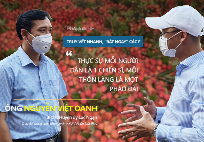 Nhà báo Vũ Quang đã có cuộc trao đổi với ông Nguyễn Việt Oanh - Bí thư Huyện ủy Lục Ngạn.