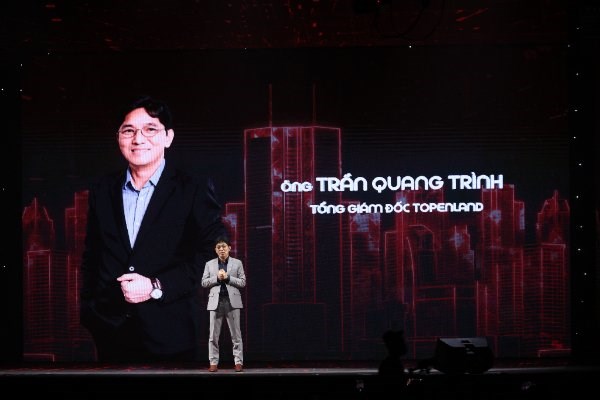 Ông Trần Quang Trình (tổng giám đốc TopenLand) phát biểu tại sự kiện