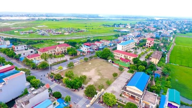 Khung cảnh khu vực trung tâm hành chính của xã Nghĩa Minh, huyện Nghĩa Hưng, Nam Định.