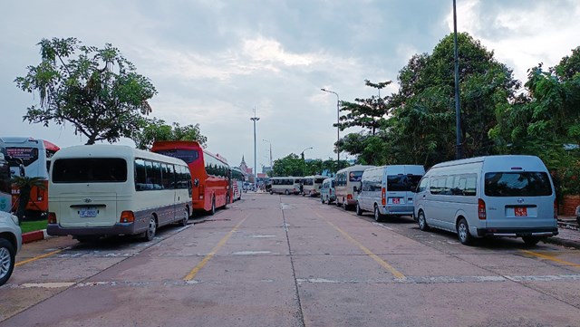 Sau đại dịch COVID-19, hoạt động thông thương tại CKQT Mộc Bài đã có nhiều khởi sắc (ảnh PV).