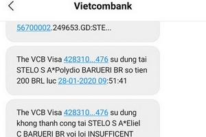 Vietcombank thông báo khoá thẻ phát sinh giao dịch nghi ngờ giả mạo, cam kết hoàn tiền cho khách hàng bị mất tiền qua thẻ VISA