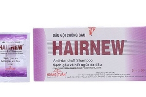 Đình chỉ, thu hồi dầu gội đầu chống gàu Hairnew do có chứa chất cấm làm tăng nhịp tim