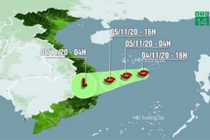 Bão số 10 áp sát đất liền, gây mưa rất to từ Quảng Nam đến Bình Định