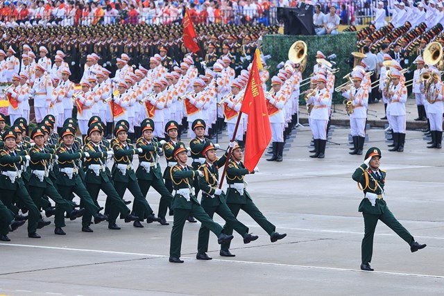 Khối sĩ quan Lục quân - Ảnh: VGP/Nhật Bắc