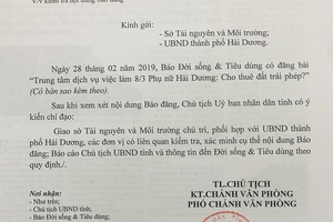 Trung tâm DVVL 8/3 Phụ nữ Hải Dương cho thuê đất trái phép: Chủ tịch UBND tỉnh chỉ đạo kiểm tra