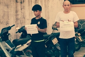 Nghệ An: Bắt nhóm trộm cắp xe máy liên huyện