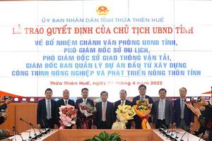 Thừa Thiên Huế: Ông Trần Hữu Thùy Giang được bổ nhiệm giữ chức vụ Chánh Văn phòng UBND tỉnh
