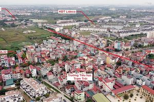 Ba đường sẽ mở theo quy hoạch ở thị trấn Trạm Trôi, Hoài Đức, Hà Nội