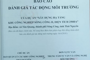 Hội đồng thẩm định không thông qua ĐTM dự án triệu đô