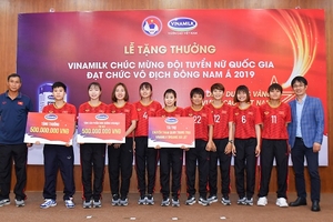 Vinamilk trao thưởng chúc mừng đội tuyển bóng đá nữ quốc gia