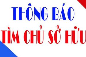 Thông báo tìm chủ sở hữu phương tiện