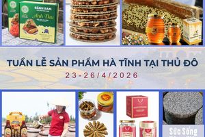 Tuần lễ sản phẩm Hà Tĩnh tại Hà Nội diễn ra từ ngày 23-26/4/2026