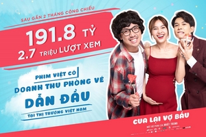 Cán mốc hơn 191,8 tỉ đồng, 'Cua lại vợ bầu' chính thức trở thành phim có doanh thu cao nhất Việt Nam