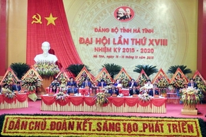 Khai mạc Đại hội Đảng bộ tỉnh Hà Tĩnh lần thứ XVIII