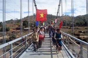 Hầu hết cầu treo ở Đắk Lắk đều xuống cấp, hư hỏng