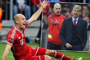 Dư âm Champions League: Wenger "nổi điên" vì Robben