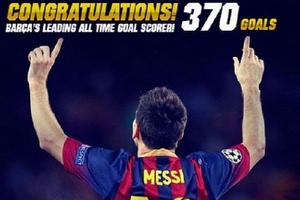 Messi trở thành chân sút vĩ đại nhất lịch sử Barcelona