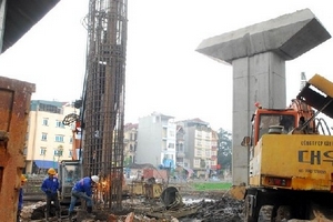 Gấp rút thi công dự án đường sắt đô thị Nhổn-ga Hà Nội