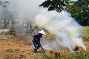 Thói quen đốt rơm rạ của nông dân: Gây lãng phí và ô nhiễm không khí
