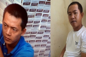 Bắt quả tang 2 đối tượng vận chuyển 2.094 cây thuốc lá lậu