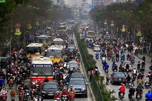 Hà Nội chặt hạ, di chuyển cây xanh trên đường Cầu Giấy