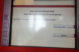 Máy ATM hết tiền chỉ ngân hàng mới biết