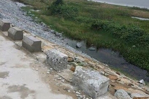 Dự án đê ngăn mặn 81 tỷ đồng xây chưa xong đã hỏng ở Hà Tĩnh: “Có dấu hiệu rút ruột công trình”