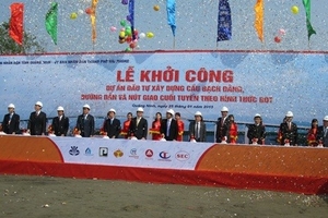 Khởi công xây dựng cầu Bạch Đằng, đường dẫn và nút giao cuối tuyến