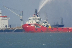 Cháy tàu hàng đang neo đậu ở Vũng Tàu