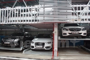 Giàn thép đỗ xe tại Hà Nội: Chỉ 2 phút cho một lần lấy hoặc gửi ôtô