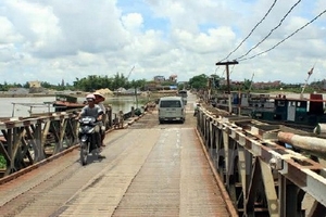 Nam Định: Cấm cầu phao Ninh Cường Quốc lộ 37B để sửa chữa