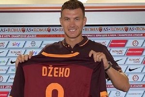 Edin Dzeko chính thức gia nhập Roma bằng hợp đồng cho mượn