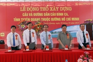 Khởi công dự án cầu Bình Ca trị giá hơn 1.000 tỷ đồng tại Tuyên Quang