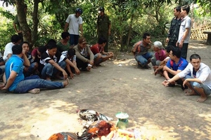 Triệt phá tụ điểm đá gà thu giữ trên 150 triệu đồng