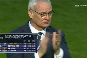 Ranieri rơi lệ trong ngày Leicester chạm 1 tay vào cúp vô địch