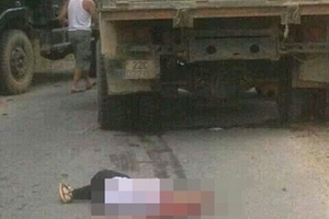 Xe tải cán qua đầu, nữ sinh lớp 6 chết thảm