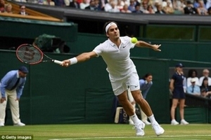 Dành chiến thắng dễ dàng, Federer vào tứ kết Wimbledon