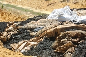 Giật mình với số lượng thực rác thải của Formosa được chôn trong trang trại