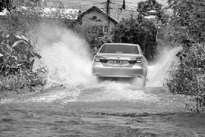 Huyện An Dương, TP Hải Phòng: Dù nắng ráo, khu dân cư vẫn bị ngập lụt